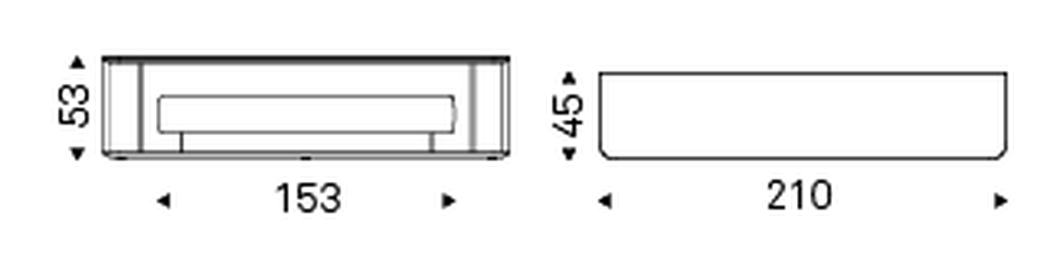 Award TV Cabinet by Cattelan Italia, size drawing