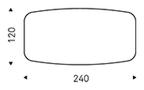 Mad Max Keramik Dining Table by Cattelan Italia, size drawing 3