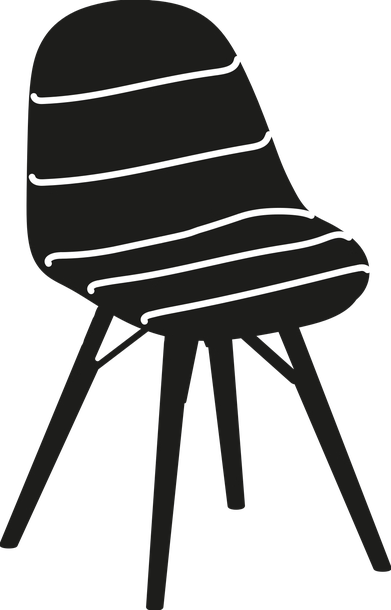 Mood Lined Chairs and Bar Stools by Bontempi, size drawing: 34.08R · Covered