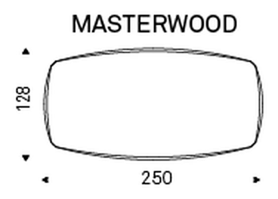 Planer Wood Dining Table by Cattelan Italia, size drawing 7