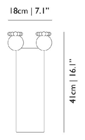 Delft Blue Vases by Moooi, size drawing: Model 1
