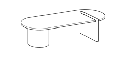 Petra Coffee Table by Ditre Italia, size drawing: Tall rectangular wooden coffee table