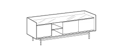 Dialogo Sideboard by Ditre Italia, size drawing: Sideboard