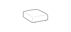 Daily Sofa by Ditre Italia, size drawing: Central base