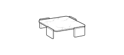 Tao Outdoor Coffee Table by Ditre Italia, size drawing: Marble coffee table top 110x110