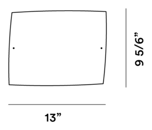 Folio Wall Lamp by Foscarini, size drawing: Folio Piccola