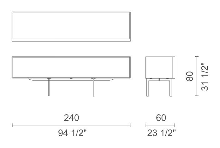 Lochness Cabinet by Cappellini, size drawing: LH_2