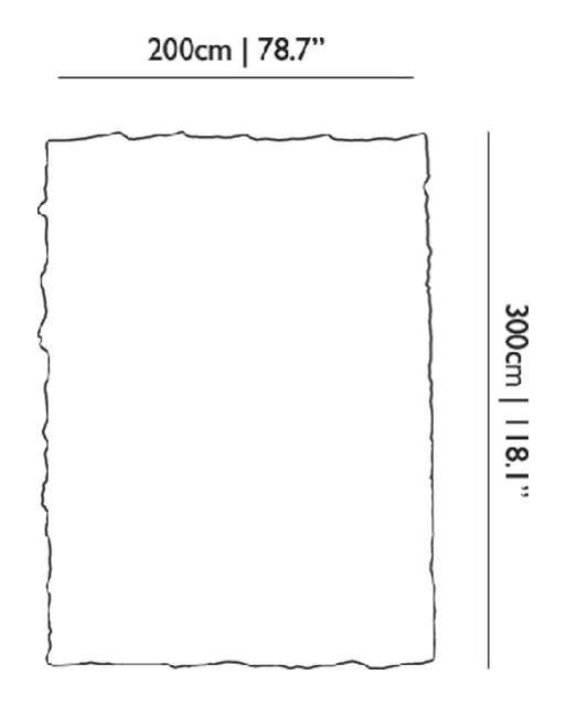 Sprouts Carpet by Moooi, size drawing