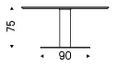 Elvis Keramik Dining Table by Cattelan Italia, size drawing 4