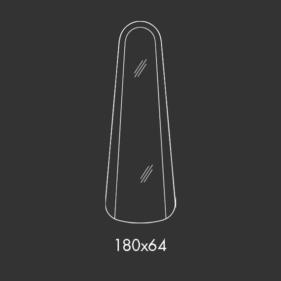 Clessidra Wall Mirror by Sovet, size drawing 1