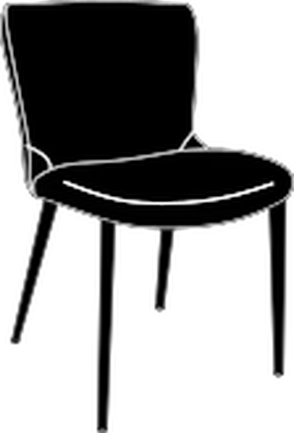 Ariel Dining Chair by Bontempi, size drawing: 35.01