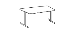 Kailua Coffee Table by Ditre Italia, size drawing: Writing table