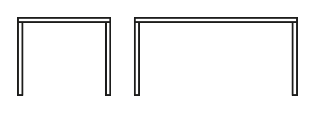 Iron Dining Table by Connubia, size drawing