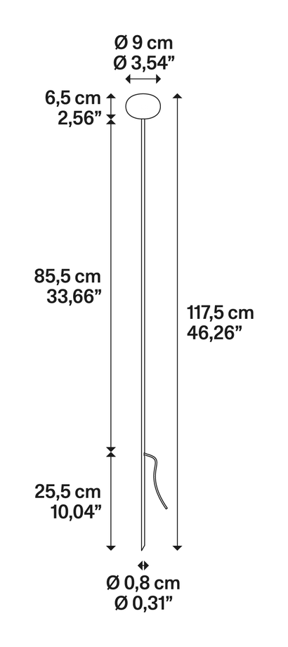 Reed by Lodes, size drawing: Reed 90 Oval 90