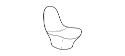 Manta Armchair by Ditre Italia, size drawing: Armchair
