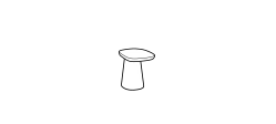 Stone-in Coffee Table by Ditre Italia, size drawing: Indoor side table 46x39 cm