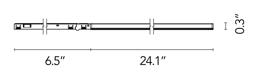 Light Stripe Surface Module by Flos, size drawing: Light Stripe 600