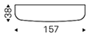 Rado Keramik Console Table by Cattelan Italia, size drawing 3