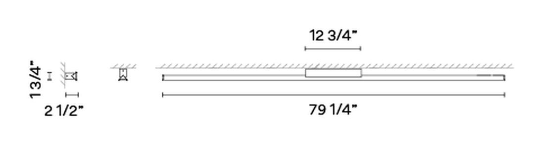 Spa Lighting Collection by Vibia, size drawing: Model 5977