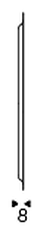 Glenn Mirror by Cattelan Italia, size drawing 1