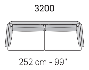 Astedio Sofa by Nicoline, size drawing 3