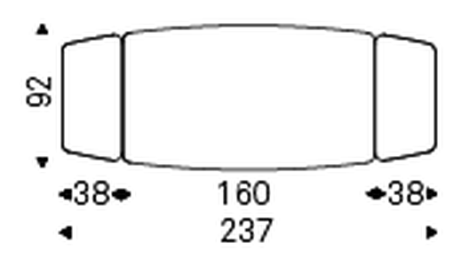 Linus Keramik Drive Extendable Dining Table by Cattelan Italia, size drawing 3