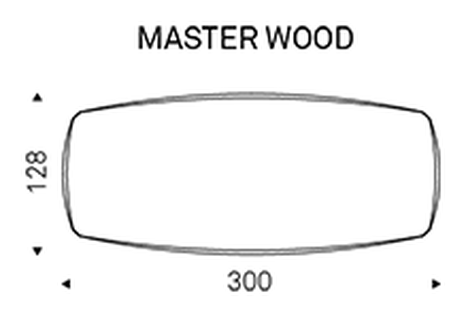 Lancer Wood Dining Table by Cattelan Italia, size drawing 6