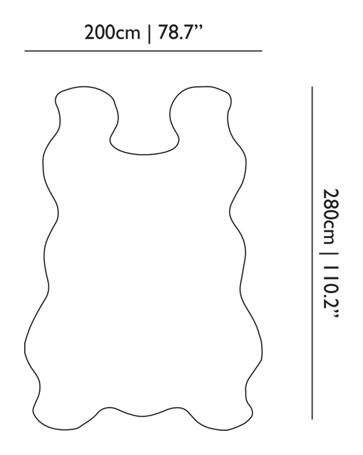 Tiger From Tibet Carpet by Moooi, size drawing