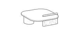 Petra Coffee Table by Ditre Italia, size drawing: Square coffee table with marble insert