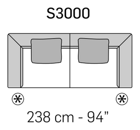 Aura Sofa by Nicoline, size drawing 7