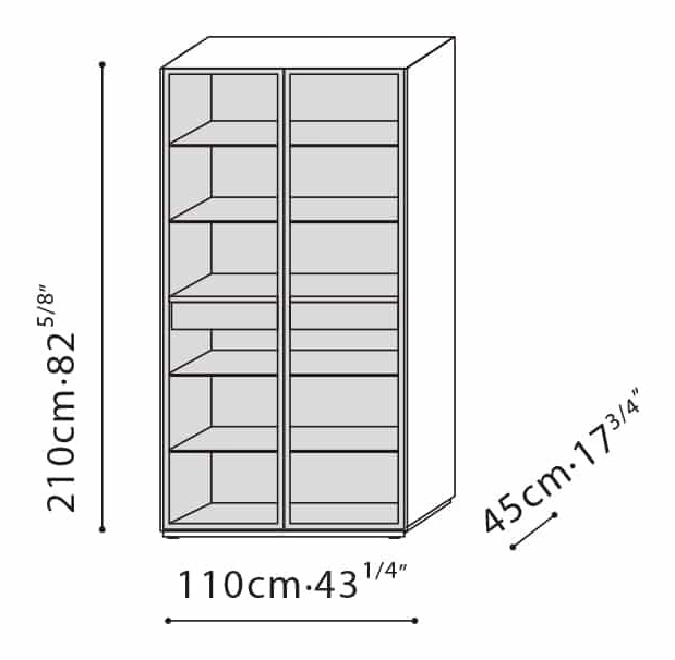 Content Cabinet 06 by Camerich, size drawing: C0400106