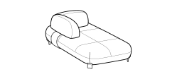 Pacific Outdoor Sofa by Ditre Italia, size drawing: Chaise Longue