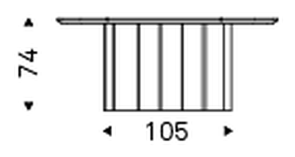 Nettuno Wood Console Table by Cattelan Italia, size drawing 1