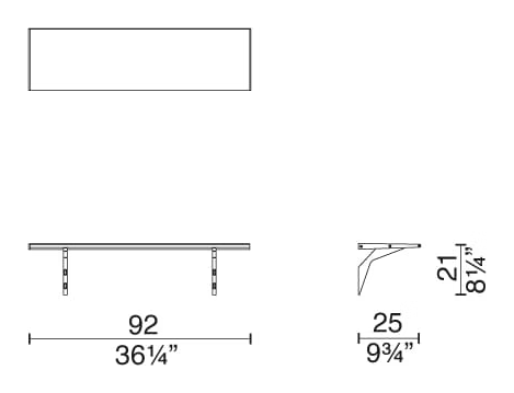 A.B.C. Bookcase by Cappellini, size drawing 4