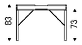 Qwerty Desk by Cattelan Italia, size drawing 1