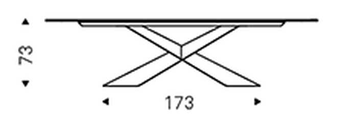 Tyron Crystalart Dining Table by Cattelan Italia, size drawing 6