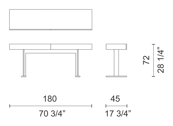 Luxor Cabinet by Cappellini, size drawing: LX_8