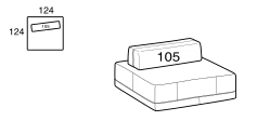 Sanders Sofa by Ditre Italia, size drawing: Squared composition