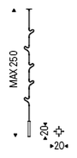 Air Coat Hanger by Cattelan Italia, size drawing
