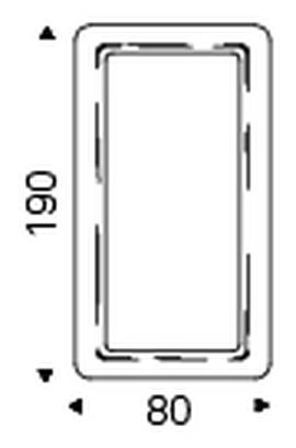 Glenn Mirror by Cattelan Italia, size drawing 3