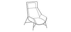 Beetle Armchair by Ditre Italia, size drawing: Armchair