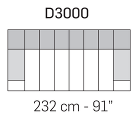 Zara Deep Sofa by Nicoline, size drawing 2