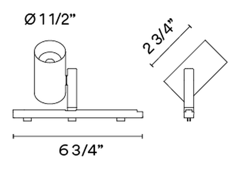 Circus Lighting System by Vibia, size drawing: Models 0130, 0131, 0132