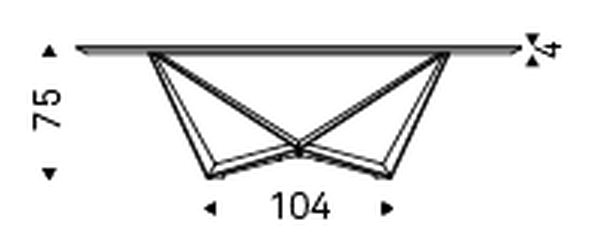 Skorpio Wood Dining Table by Cattelan Italia, size drawing 3