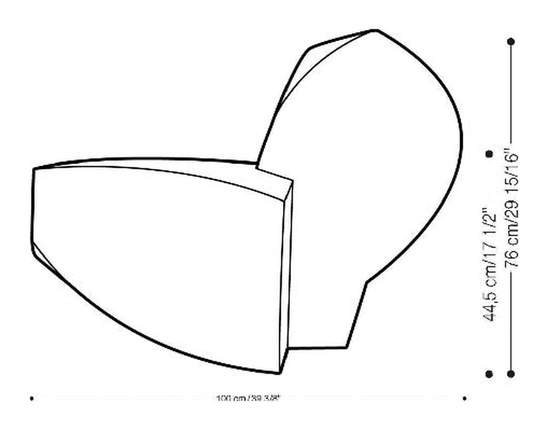 Gehry Sofa by Heller, size drawing 2
