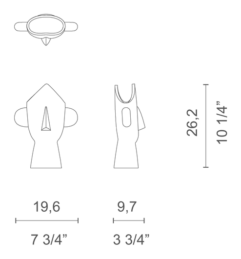 Diavoletti Family Vase Collection by Cappellini, size drawing: PO_1803