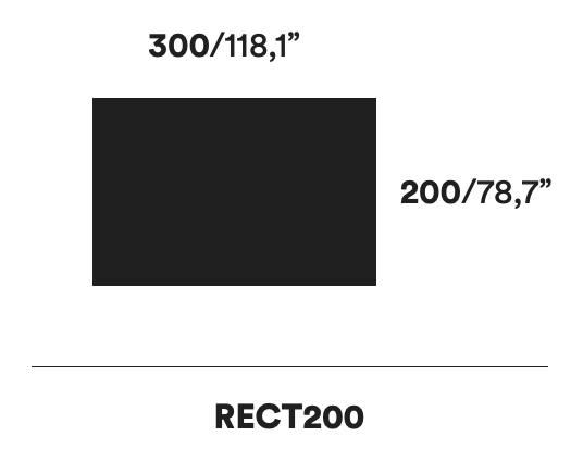 Firenze Rug by Opinion Ciatti, size drawing: RECT200