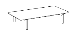 Erys Coffee Table by Ditre Italia, size drawing: Rectangular coffee table 160