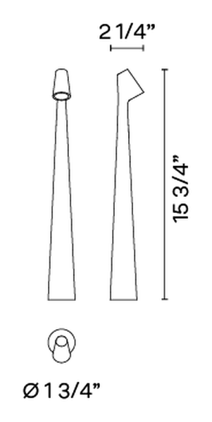 Africa Table Lamp by Vibia, size drawing: Model 5585