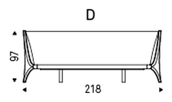 Nelson Bed by Cattelan Italia, size drawing 6
